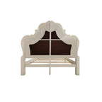 ACME Dresden Synthetic Leather & Bone White California King Bed Model BD01680CK