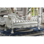 ACME Dresden Synthetic Leather & Bone White Bench Model BD01687