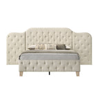 ACME Ranallo Beige Linen Queen Bed Model BD01778Q