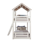 ACME Inara White & Rustic Oak Bunk Bed (Twin | Twin)Model BD02051