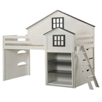 ACME Ratana White & Gray Loft Bed Model BD02052