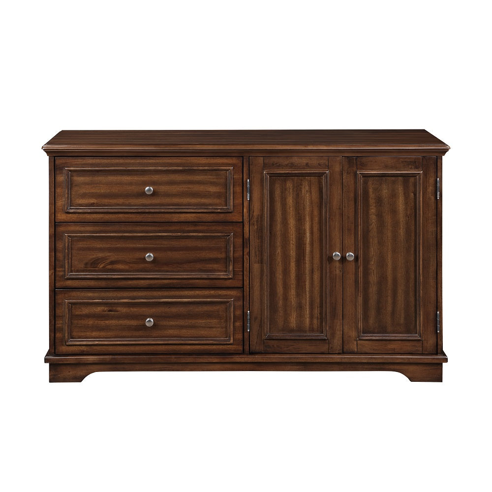 ACME Franklin Brushed Walnut 4Pcs Pack Full Bed Set Model BD02154F