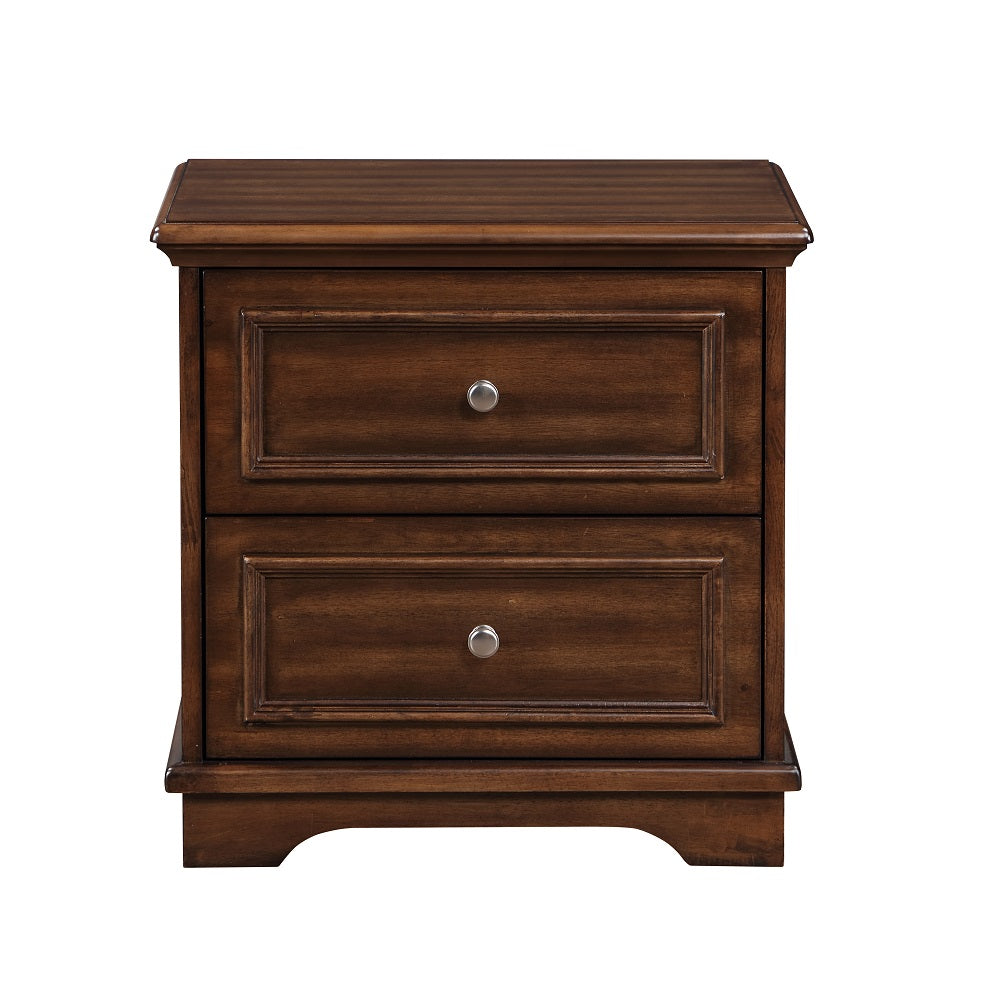 ACME Franklin Brushed Walnut 4Pcs Pack Full Bed Set Model BD02154F