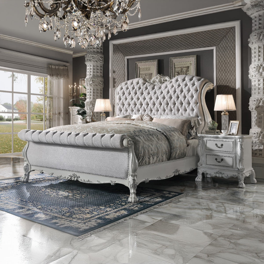 ACME Dresden Bone White Queen Bed Model BD02241Q