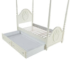 ACME Dorothy Ivory Twin Bed (Wooden Poster) Model BD02261T