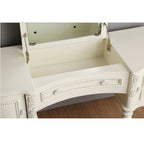 ACME Dorothy Ivory Vanity Desk with Mirror Model BD02271