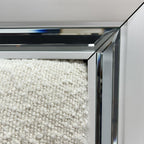 ACME Tarian White Boucle & Pearl White Eastern King Bed with Storage & LED Model BD02316EK