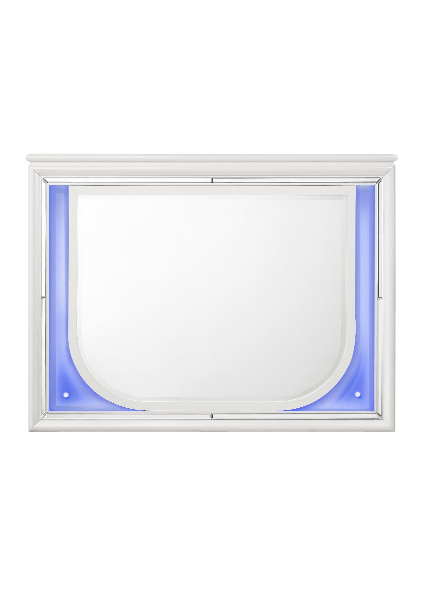 ACME Tarian Pearl White Mirror with LED Model BD02319