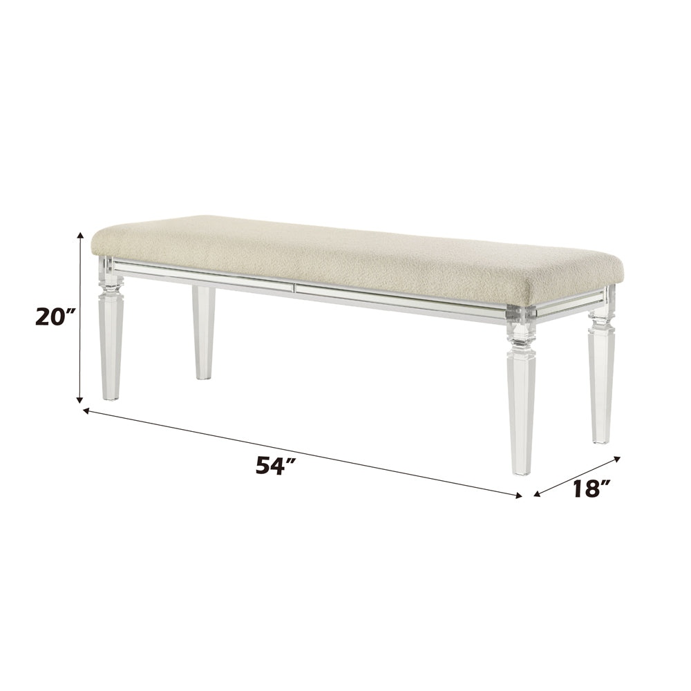 ACME Tarian Pearl White Bench Model BD02322