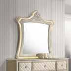 ACME Lucienne Beige Velvet Mirror with LED Model BD02337