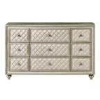 ACME Lucienne Beige Velvet Dresser Model BD02338