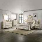 ACME Lucienne Beige Velvet Dresser Model BD02338