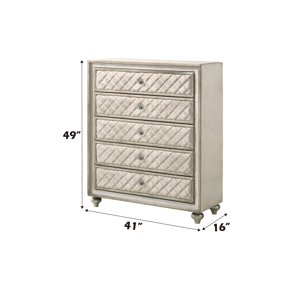 ACME Lucienne Beige Velvet Chest Model BD02339