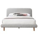 ACME Cleo Gray Boucle Queen Bed Model BD02472Q