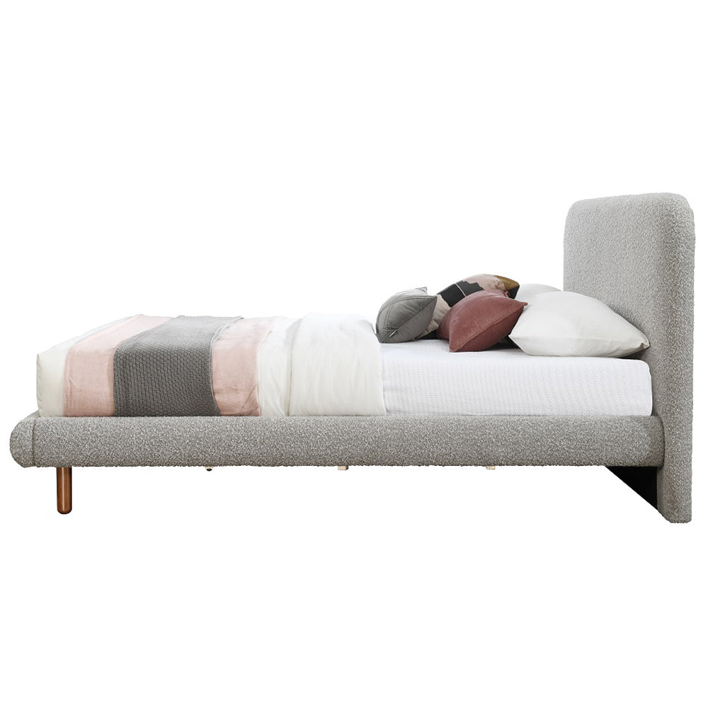 ACME Cleo Gray Boucle Queen Bed Model BD02472Q
