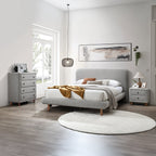 ACME Cleo Gray Boucle Queen Bed Model BD02472Q