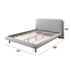 ACME Cleo Gray Boucle Queen Bed Model BD02472Q