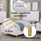 ACME Gaines Pink High Gloss Full Bed Model BD02660F