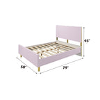 ACME Gaines Pink High Gloss Full Bed Model BD02660F