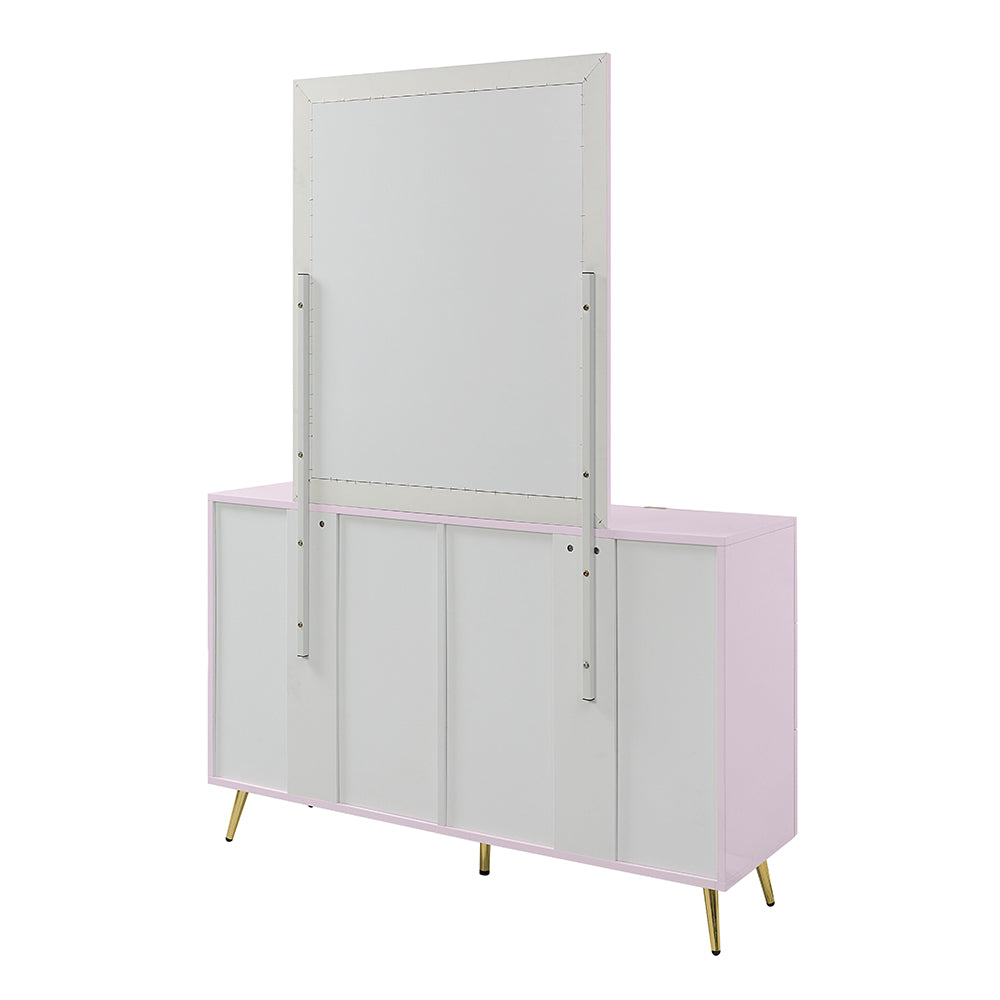 ACME Gaines Pink High Gloss Mirror Model BD02664