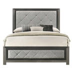 ACME Jehoram Gray Linen & Gray Queen Bed Model BD02722Q