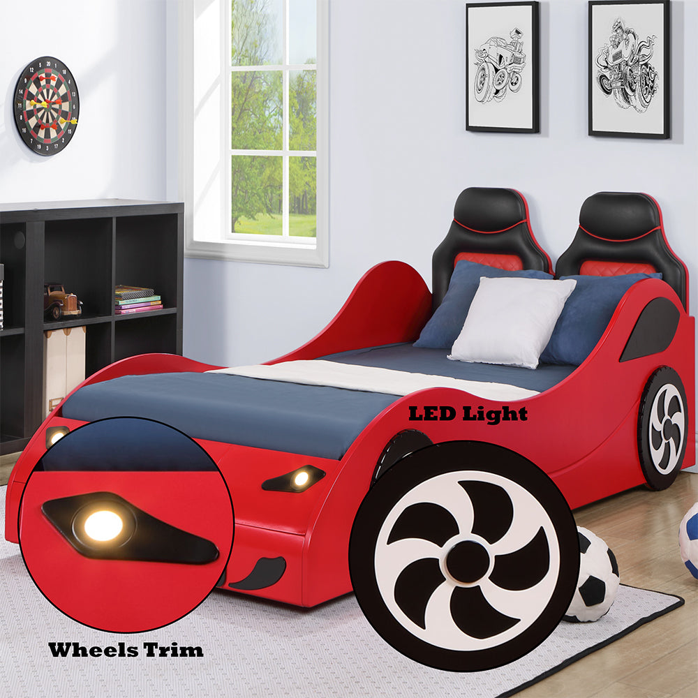ACME Colen Red Car Bed (Twin) Model BD02831T