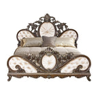 ACME Devany Cream Fabric & Cherry Queen Bed Model BD03062Q