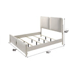 ACME Laveda Light Gray Boucle & Pearl White Eastern King Bed with LED Model BD03791EK