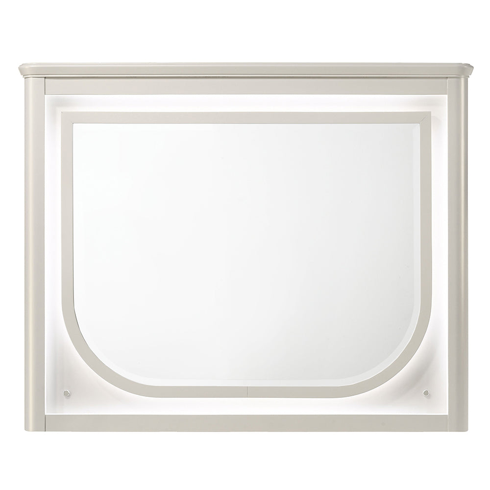 ACME Laveda Pearl White Mirror with LED Model BD03794