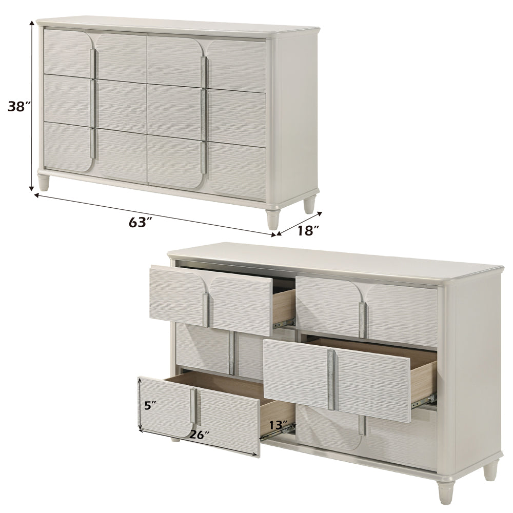 ACME Laveda Pearl White Dresser Model BD03795