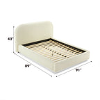 ACME Arden Beige Boucle Eastern King Bed Model BD03901EK