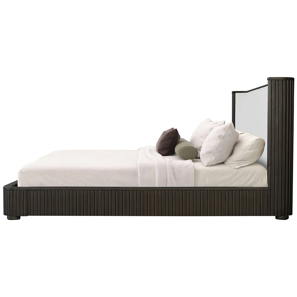 ACME Clayten Beige Linen & Espresso Eastern King Bed Model BD04091EK