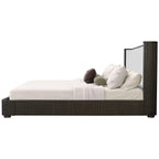 ACME Clayten Beige Linen & Espresso Eastern King Bed Model BD04091EK