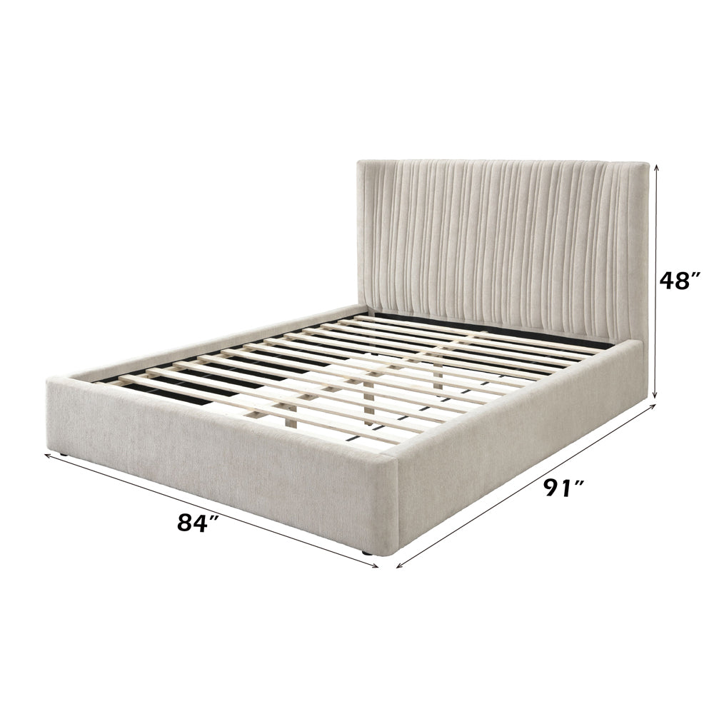 ACME Loren Beige Linen Eastern King Bed Model BD04571EK