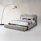 ACME Ollya Gray Linen Queen Bed with Storage Model BD04592Q