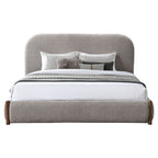 ACME Ollya Gray Linen Queen Bed with Storage Model BD04592Q