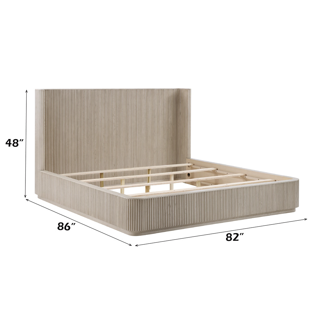 ACME Leanna Light Oak EK Bed Model BD05431EK