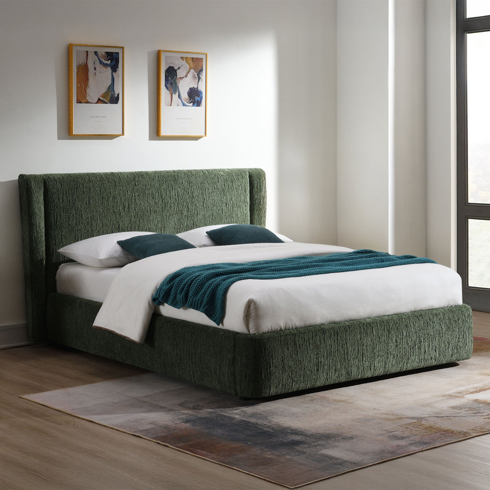 ACME Cheryl Dark Green Chenille Full Bed Model BD05450F