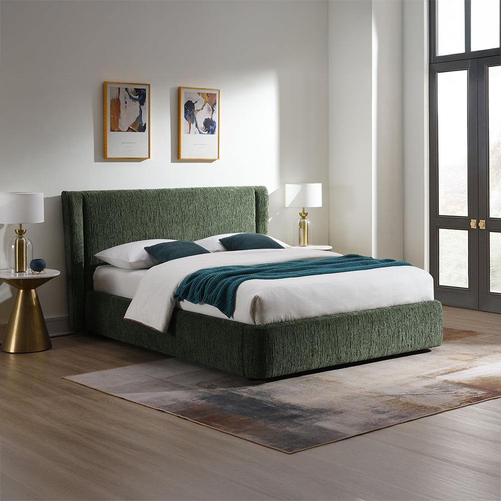 ACME Cheryl Dark Green Chenille Full Bed Model BD05450F