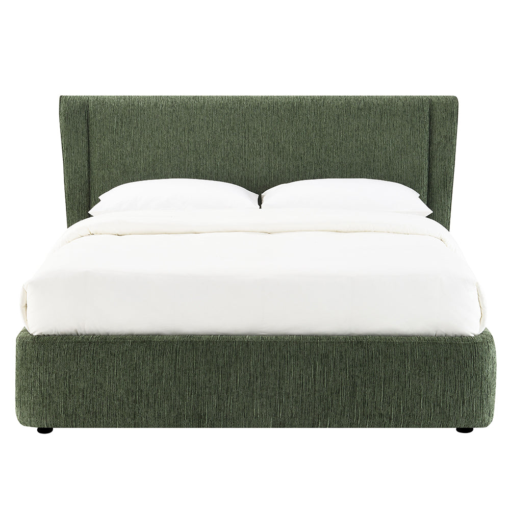 ACME Cheryl Dark Green Chenille Queen Bed Model BD05452Q