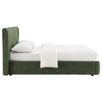 ACME Cheryl Dark Green Chenille Queen Bed Model BD05452Q