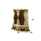 ACME Desiderius Antique Gold & Hand Paint Brown Chest Model BD20006