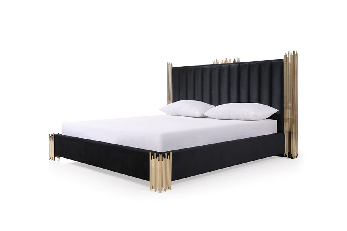 Modrest Token Modern Black & Gold Bedroom Set Model VGVCBD815-SET