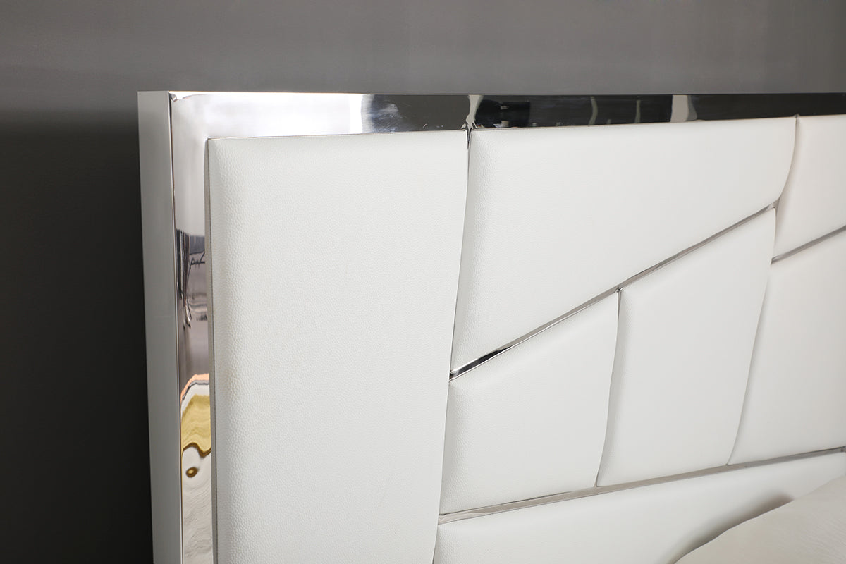 Modrest Chrysler Modern White 4 Piece Bedroom Set Model VGVCBD8978-4PCSET-WHT