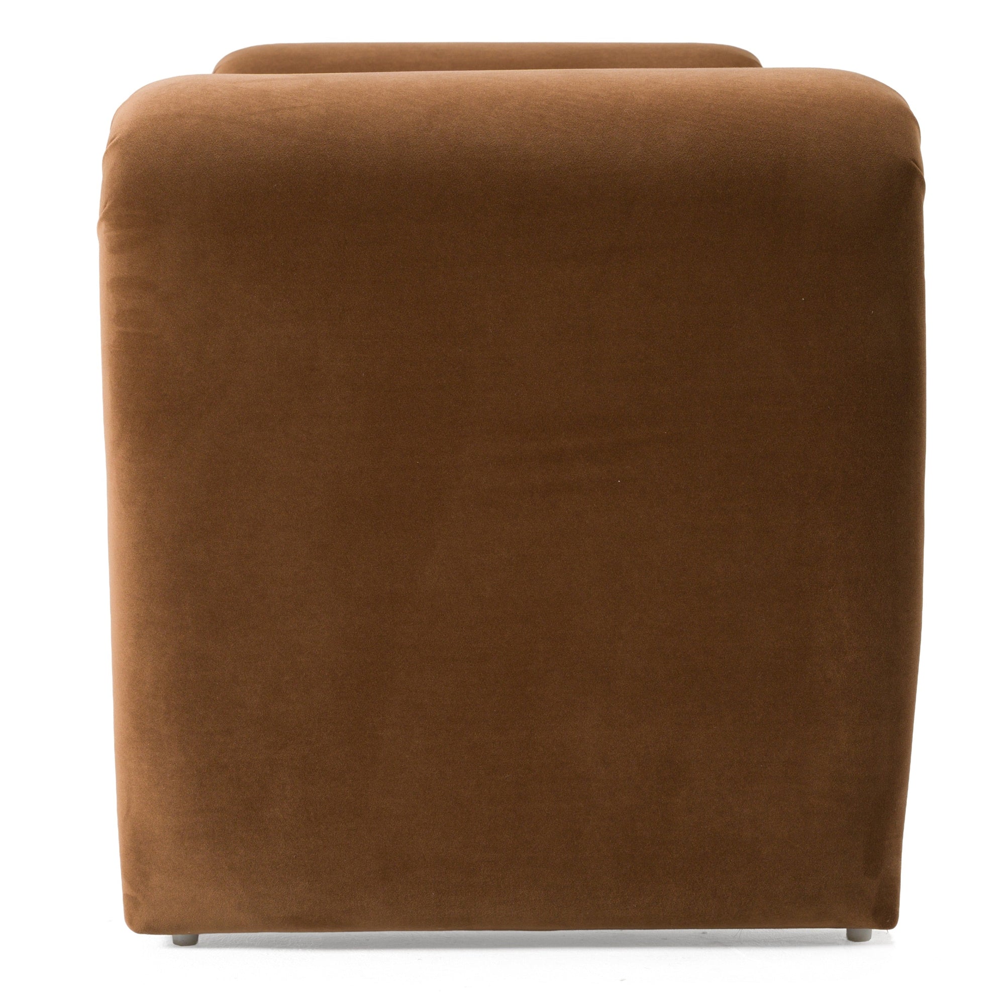 Banc moderne en velours marron Divani Casa Bentley, modèle VGAH-AG146-OT-BRN