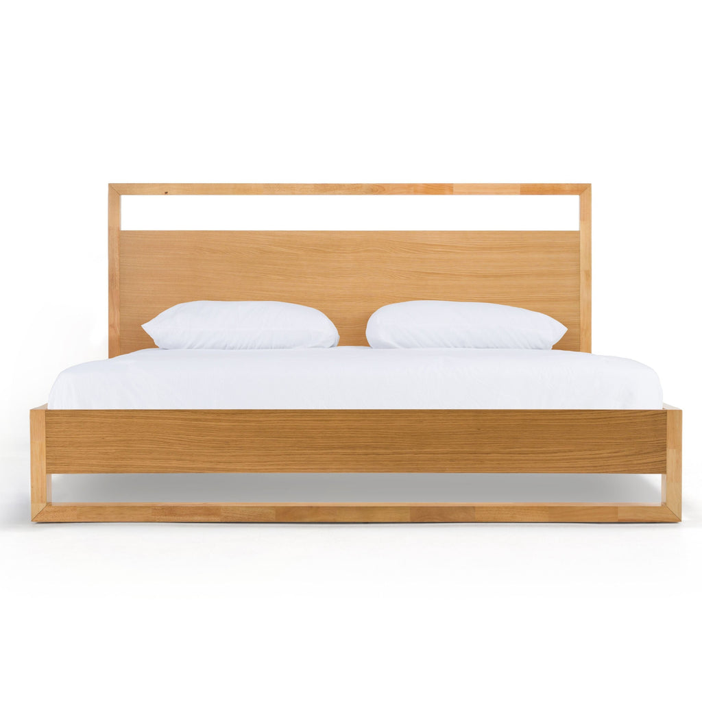 Lit California King Nova Domus Berlin en chêne naturel moderne, modèle VGMA-BR-92-BED-NAT-CK