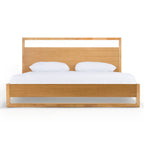 Lit California King Nova Domus Berlin en chêne naturel moderne, modèle VGMA-BR-92-BED-NAT-CK