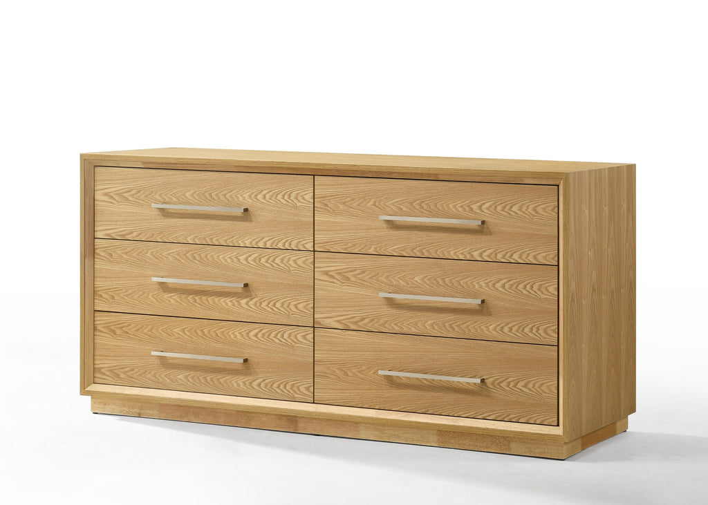 Nova Domus Santa Barbara Modern Grey Fabric & Natural Bedroom Set Model VGMABR-152-SET