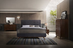 Modrest Addison Mid Century Modern Grey & Walnut Bedroom Set Model VGMABR-38-SET