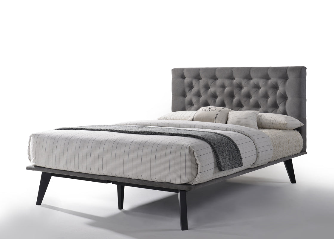 Lit en tissu gris moderne Eastern King Modrest Gibson, modèle VGMABR-54-BED-EK